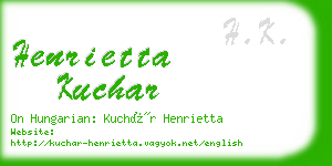 henrietta kuchar business card